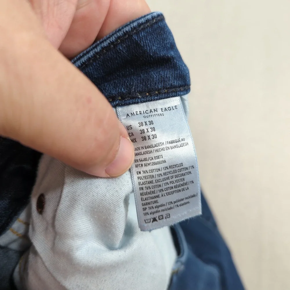 American Eagle Jeans Mens 38x30 Blue Original Western Cowboy Boot Cut